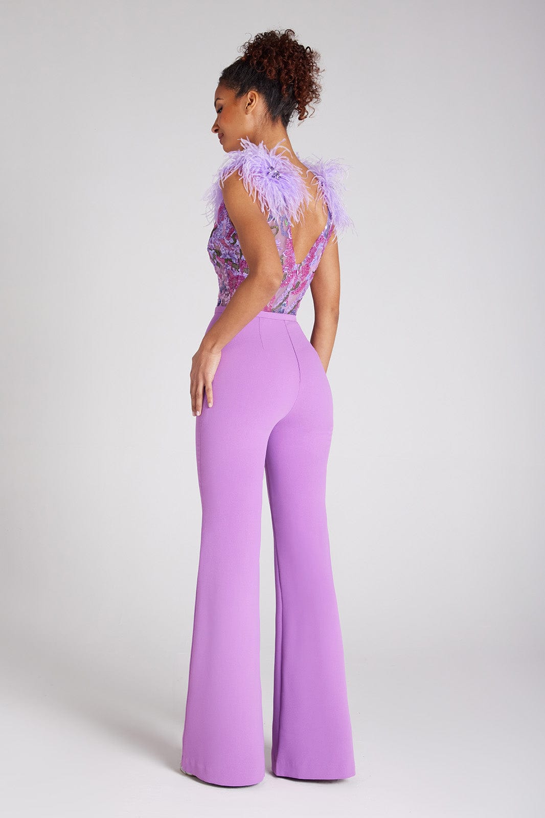 Paradised Robin Pleated Jumpsuit good in Lilac Purple Large Womens